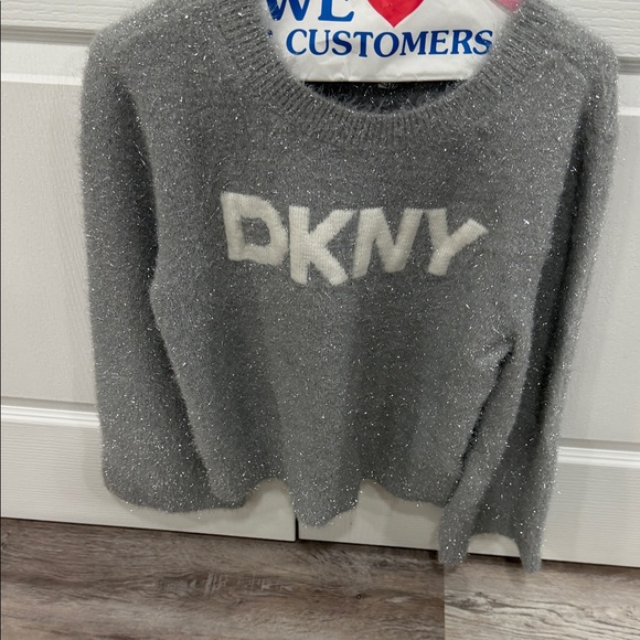 Dkny Sweaters - DKNY Sparkling Gray Crew Neck Sweater